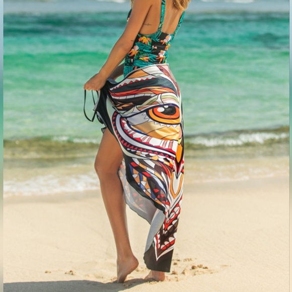 Beach Babe Wrap Cover Up - Tang Owl - Picture 5 of 5